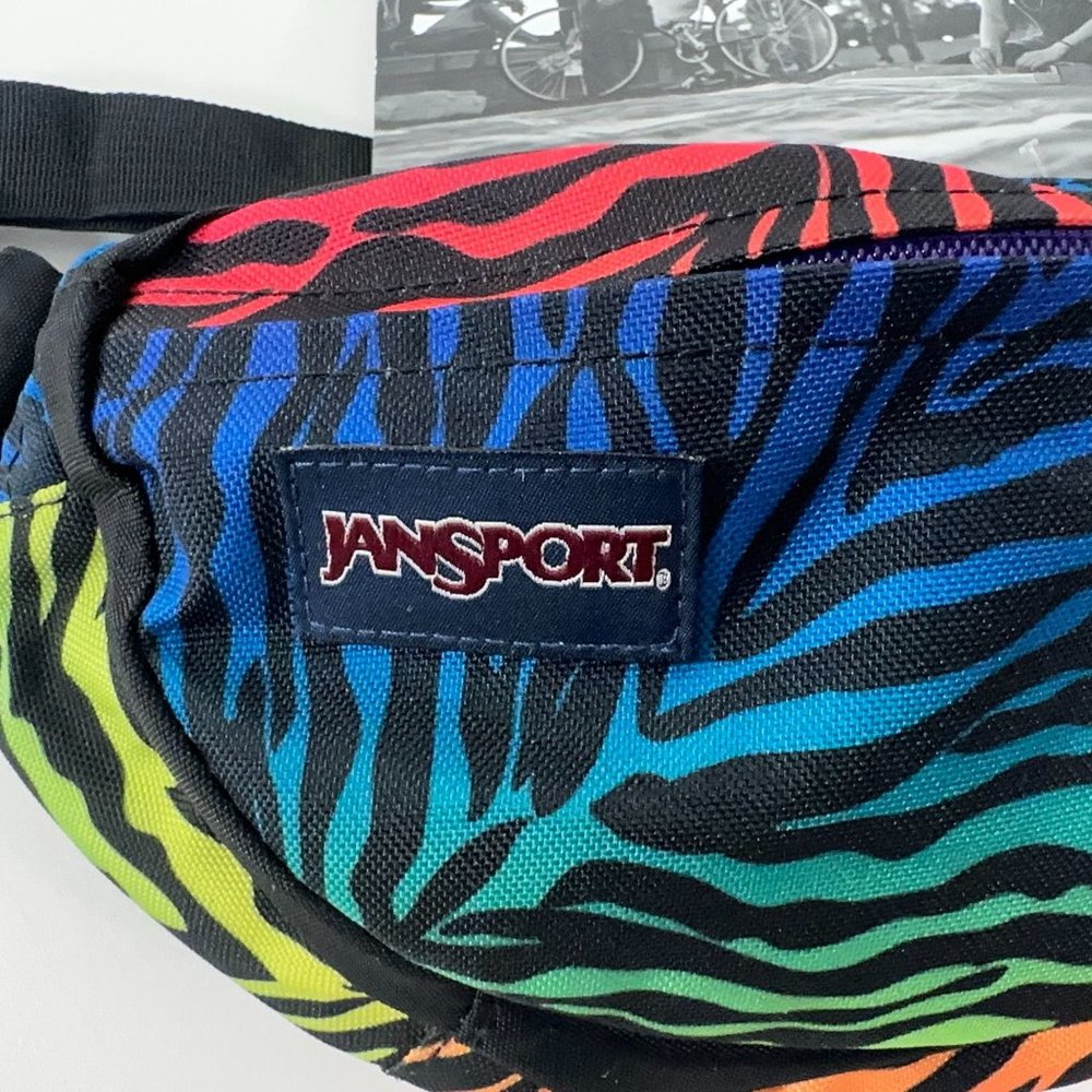 Jansport Vintage Cheetah Print Lisa Frank Style Fanny Waist Hip Pack